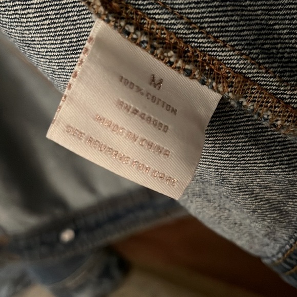 TinselTown Oversized Destroyed Blue Denim Jacket - Picture 15 of 16